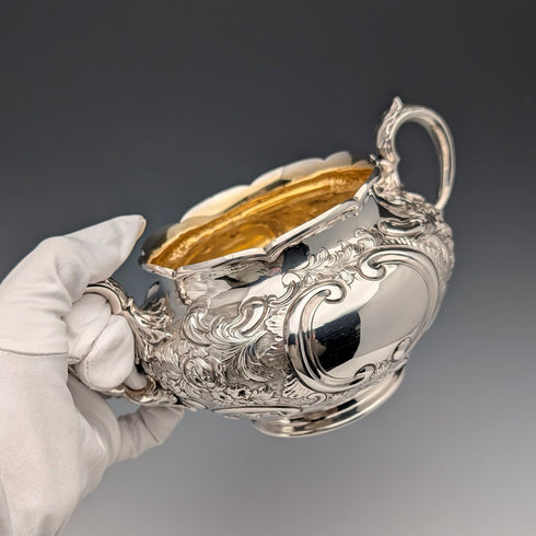 1891 年英國古董純銀大糖罐 395 克 Walter & John Barnard